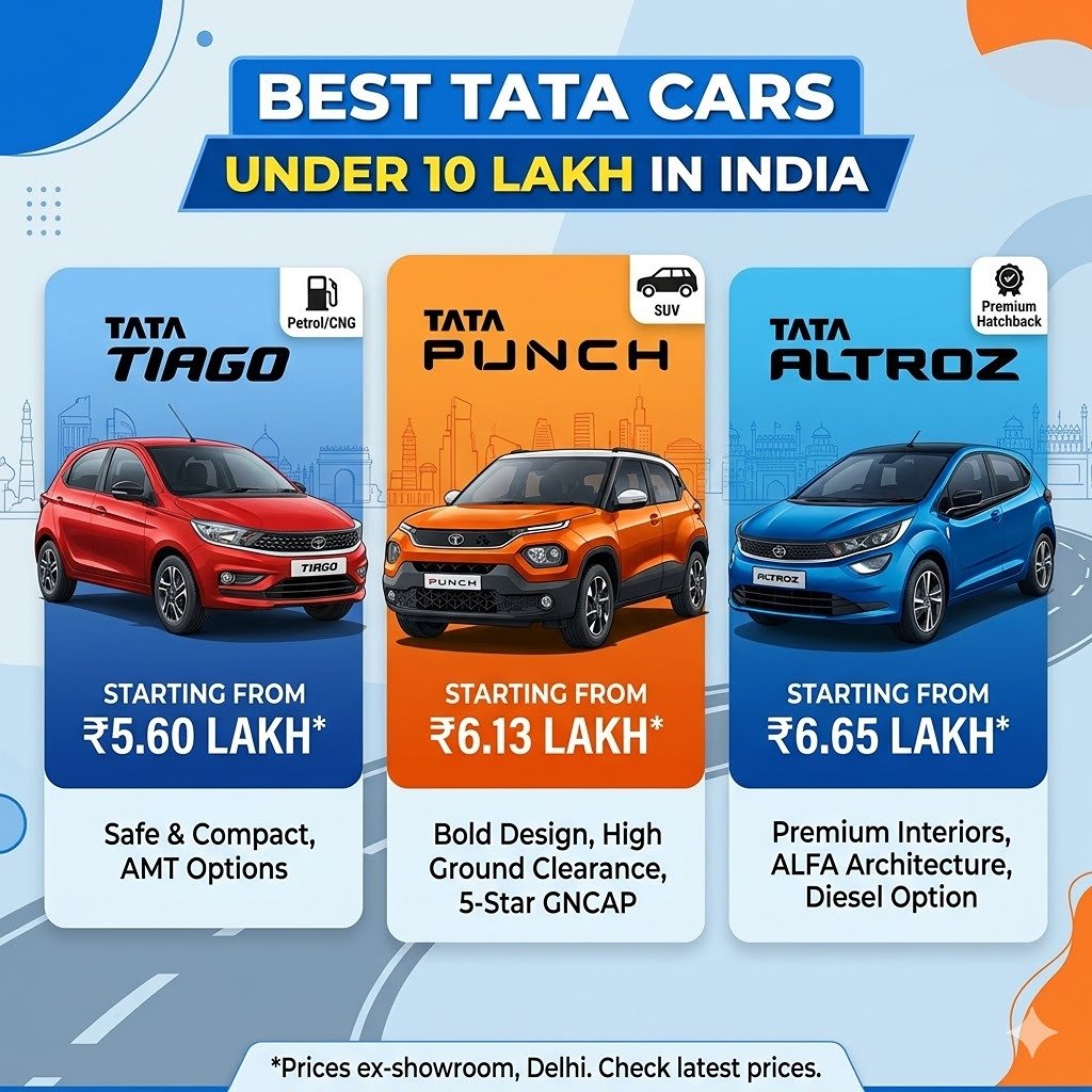 Best Tata Cars Under 10 Lakh in India